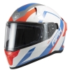 TIGER PLUMB V2 CASCO INTEGRALE MPH - Bianco Blu Rosso