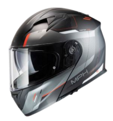 RAPTOR SPACE Casco Modulare MPH - Titanio Rosso