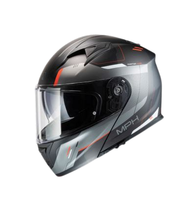 RAPTOR SPACE Casco Modulare MPH - Titanio Rosso