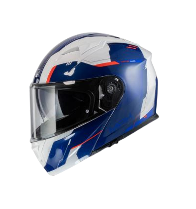 RAPTOR SPACE Casco Modulare MPH - Bianco Blu Rosso