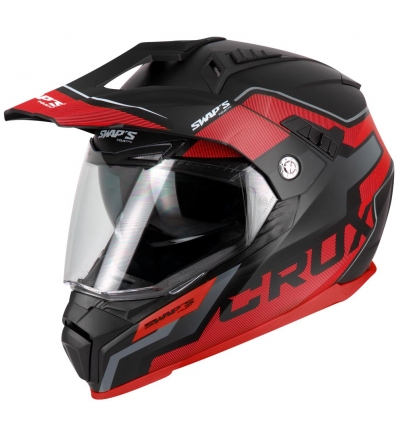 Casco Enduro SWAP'S S789 - Nero Rosso